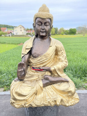 Grosse Buddha Statue für den Garten, sitzend, 118 cm hoch