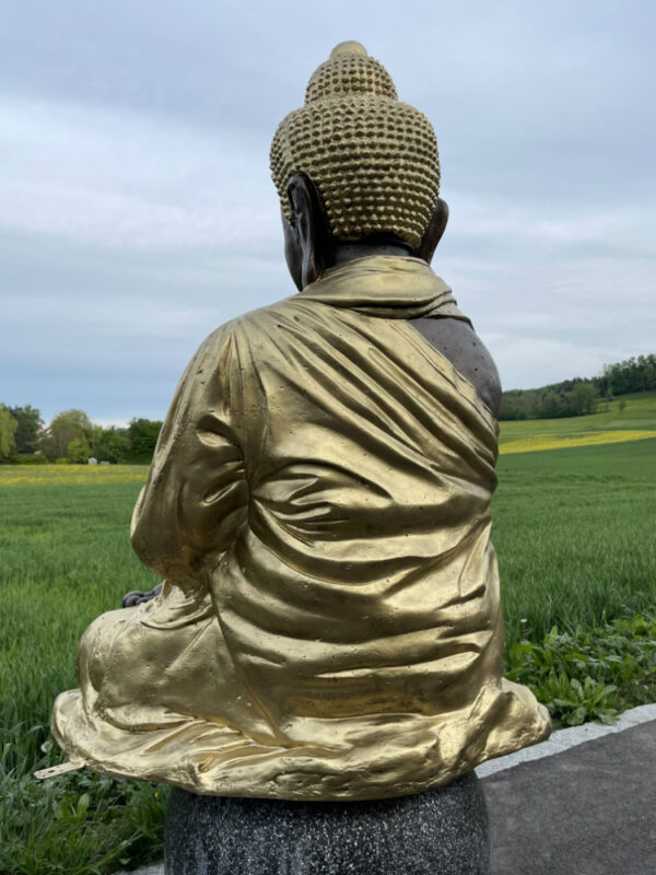 Grosse Buddha Statue für den Garten, sitzend, 118 cm hoch 7