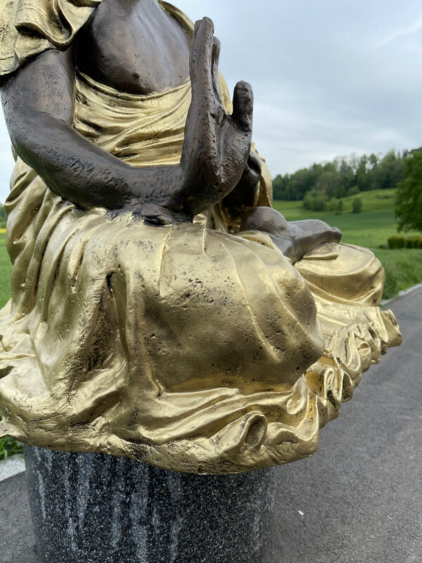 Grosse Buddha Statue für den Garten, sitzend, 118 cm hoch 13