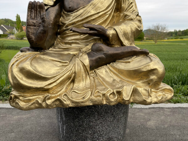 Grosse Buddha Statue für den Garten, sitzend, 118 cm hoch 14