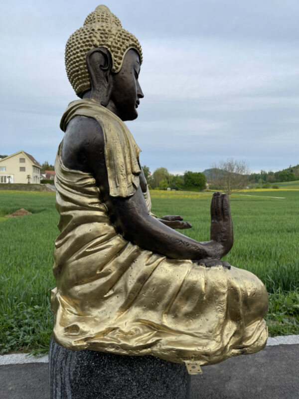 Grosse Buddha Statue für den Garten, sitzend, 118 cm hoch 6