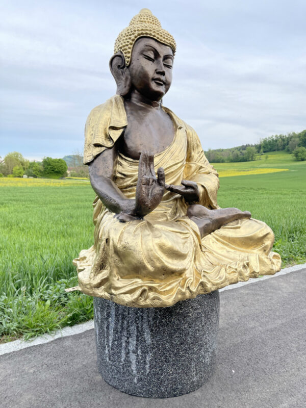 Grosse Buddha Statue für den Garten, sitzend, 118 cm hoch 4