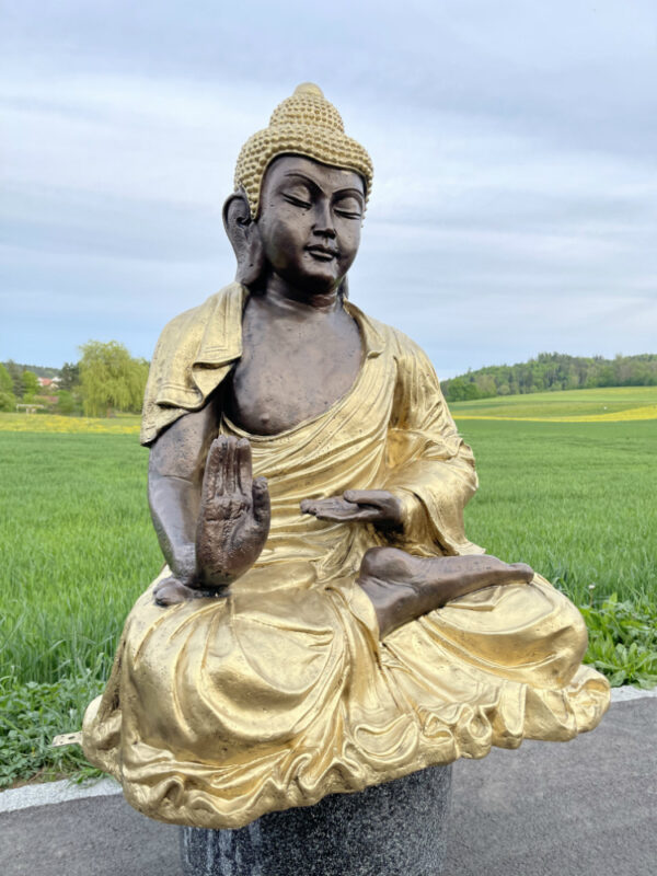 Grosse Buddha Statue für den Garten, sitzend, 118 cm hoch 3