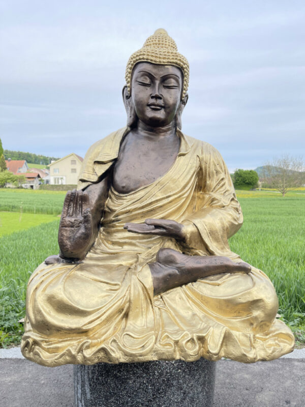 Grosse Buddha Statue für den Garten, sitzend, 118 cm hoch 2