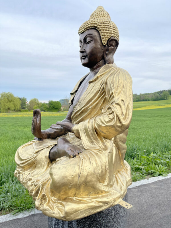 Grosse Buddha Statue für den Garten, sitzend, 118 cm hoch 9