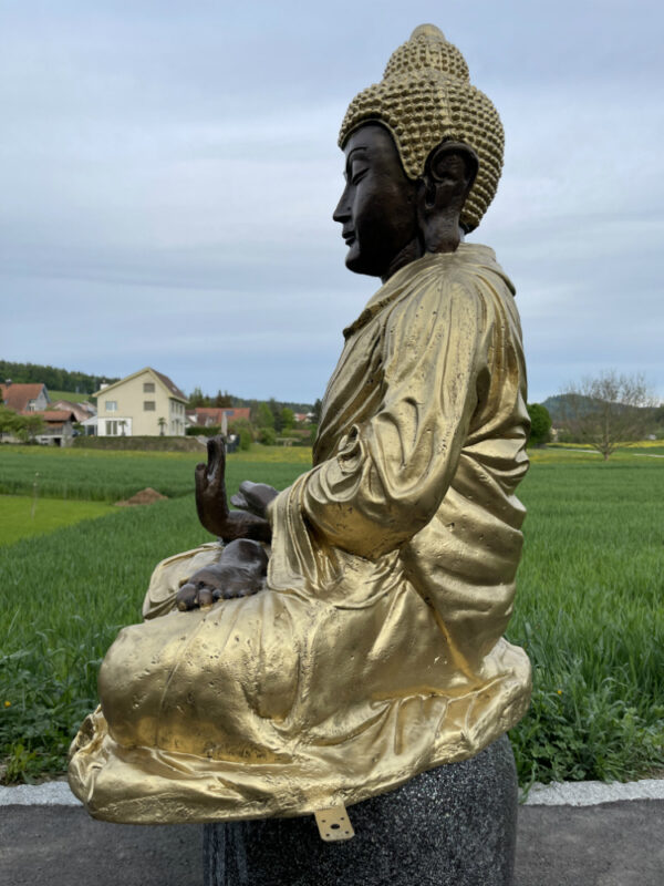 Grosse Buddha Statue für den Garten, sitzend, 118 cm hoch 8