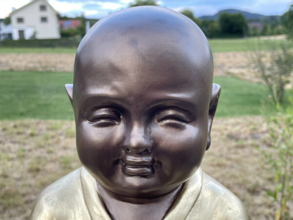 Dekostatue buddhistischer Mönch am Beten, 38 cm hoch 5