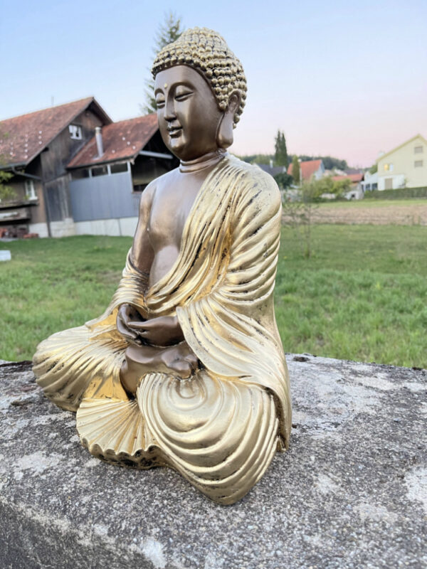 Buddha Statue meditierend, 40 cm hoch 5