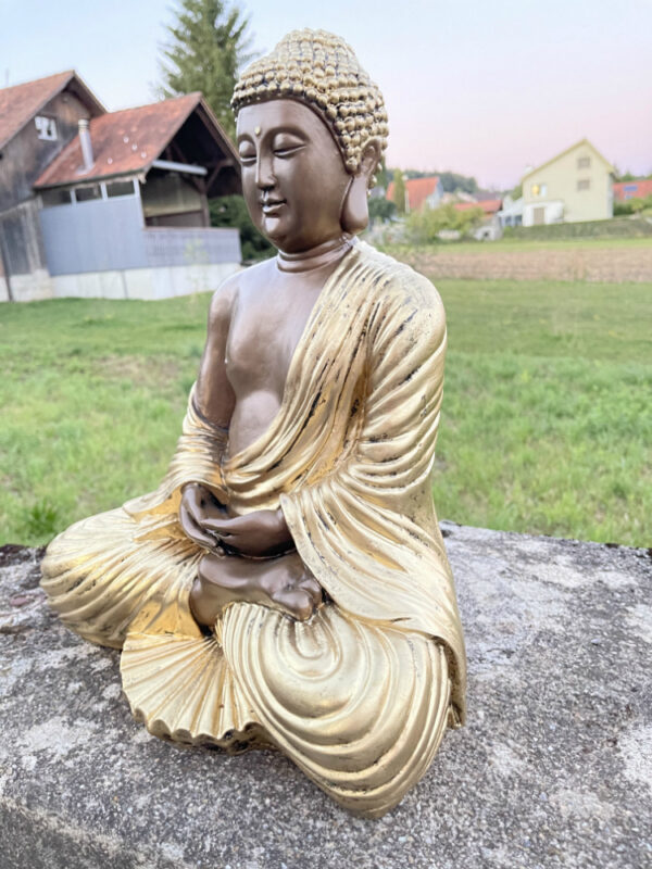 Buddha Statue meditierend, 40 cm hoch 6