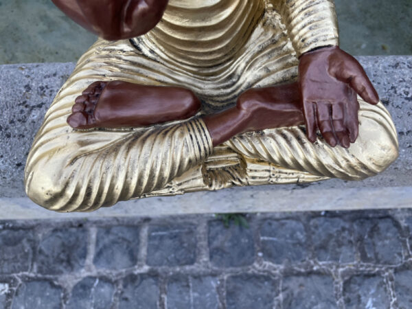 Buddha Statue sitzend mit Abhaya Mudra, 43 cm hoch 7