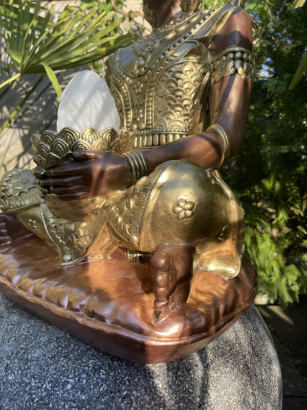 Gartenfigur Buddha beleuchtet, mit Schale und Lampe, H: 78 cm 13