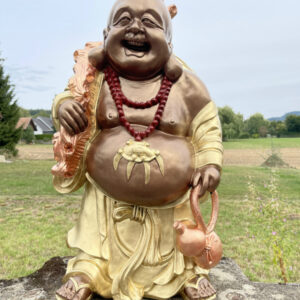 Buddha Gartenfigur gross, Ho-Tai Wanderbuddha, 88 cm hoch