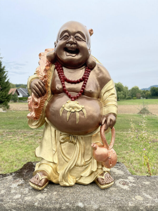 Buddha Gartenfigur gross, Ho-Tai Wanderbuddha, 88 cm hoch