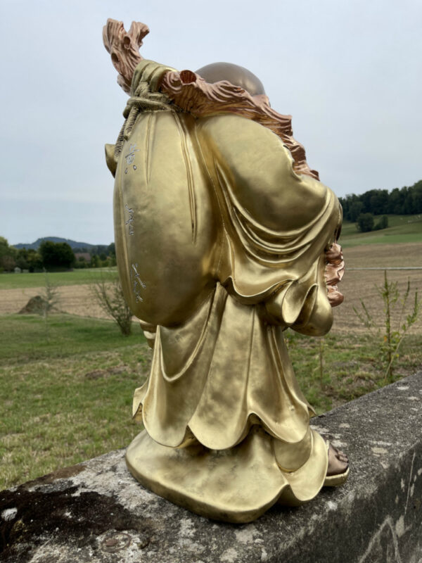 Buddha Gartenfigur gross, Ho-Tai Wanderbuddha, 88 cm hoch 5