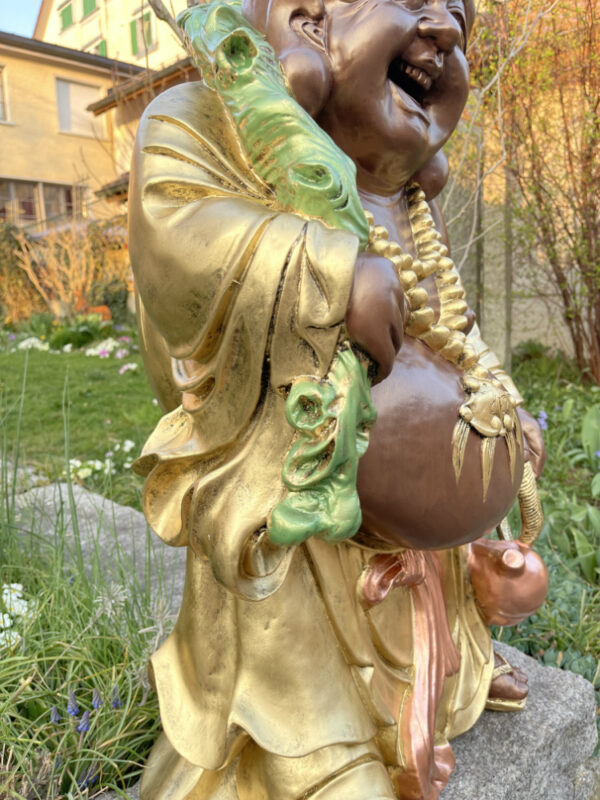 Buddha Gartenfigur gross, Ho-Tai Wanderbuddha, 88 cm hoch 6