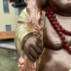 Buddha Gartenfigur gross, Ho-Tai Wanderbuddha, 88 cm hoch 8