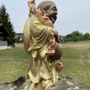 Buddha Gartenfigur gross, Ho-Tai Wanderbuddha, 88 cm hoch 2