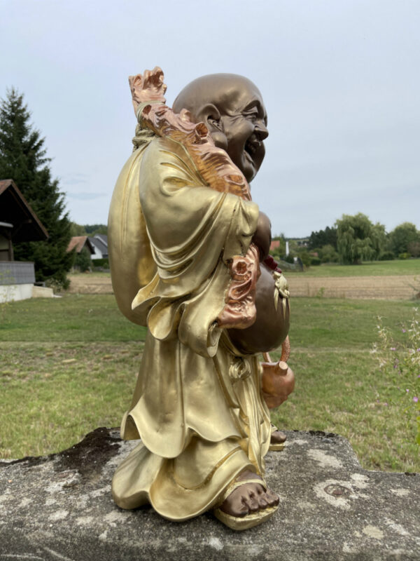 Buddha Gartenfigur gross, Ho-Tai Wanderbuddha, 88 cm hoch 3