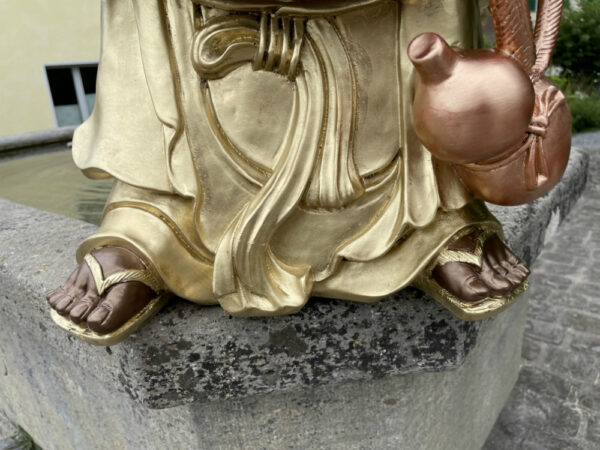 Buddha Gartenfigur gross, Ho-Tai Wanderbuddha, 88 cm hoch 12