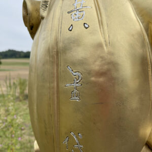 Buddha Gartenfigur gross, Ho-Tai Wanderbuddha, 88 cm hoch 12