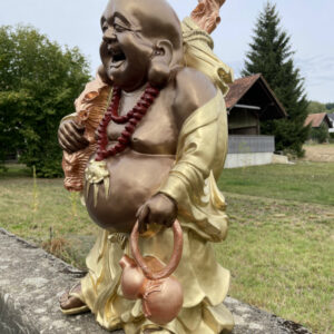 Buddha Gartenfigur gross, Ho-Tai Wanderbuddha, 88 cm hoch 3