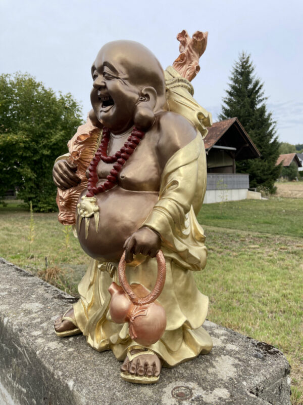 Buddha Gartenfigur gross, Ho-Tai Wanderbuddha, 88 cm hoch 4