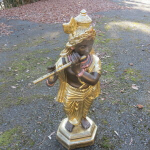 Grosse Buddha Statue Garten, Flötenspieler, 83 cm hoch