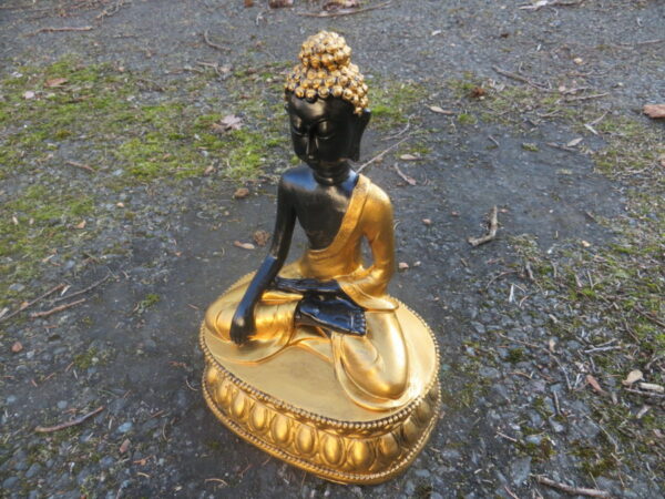 Buddha Figur sitzender Tempelwächter, 33 cm hoch 2