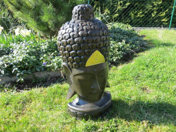 Grosser Buddha Kopf, Gesicht, 48 cm hoch 2