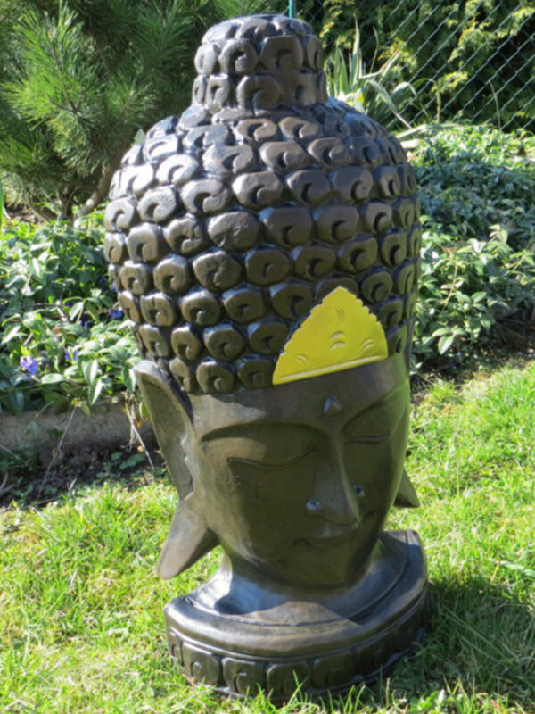 Grosser Buddha Kopf, Gesicht, 48 cm hoch