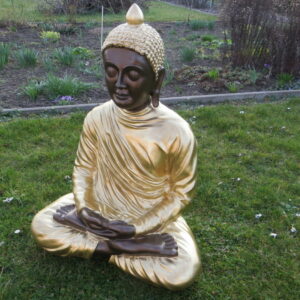 Buddha Statue sitzend für Gartendeko und Innendeko, H: 78 cm 1
