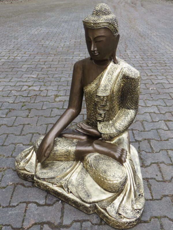 Buddha Statue, sitzend, 60 cm hoch