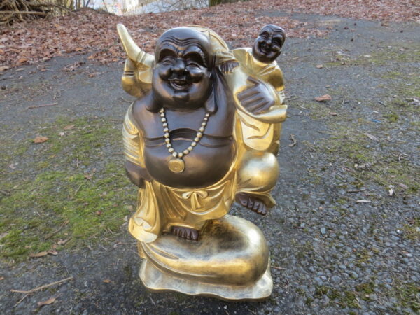 Buddhafigur mit Kind als Garten- oder Innendeko, 48 cm hoch 2