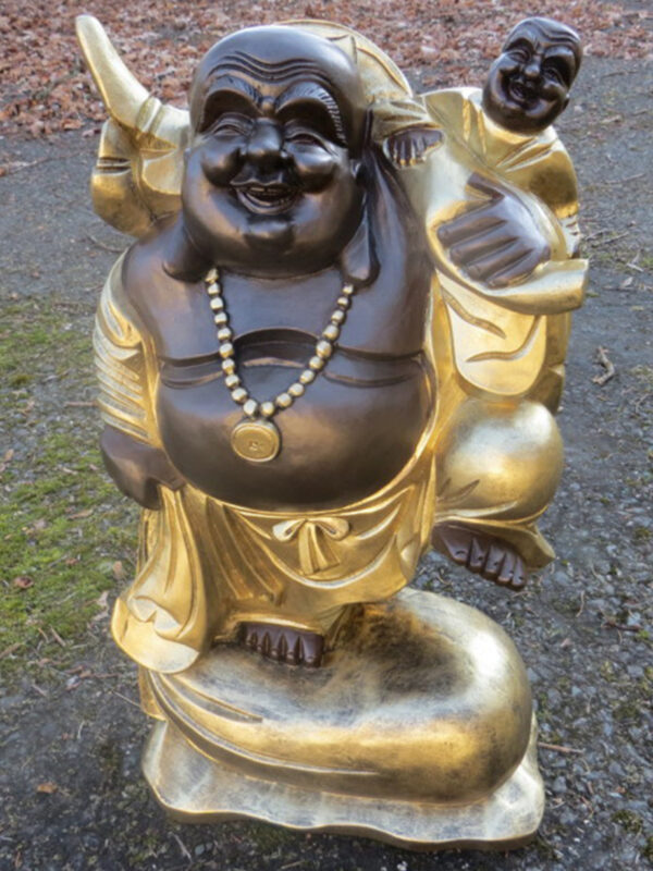 Buddhafigur mit Kind als Garten- oder Innendeko, 48 cm hoch