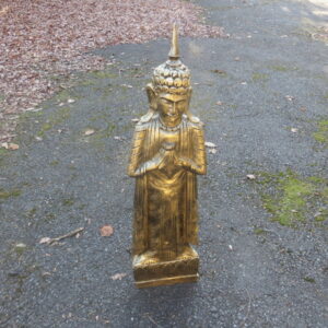 Grosse Buddhafigur Tempelwächter, golden, 110 cm hoch 1
