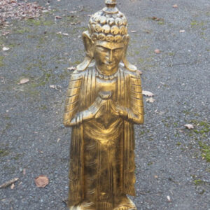 Grosse Buddhafigur Tempelwächter, golden, 110 cm hoch