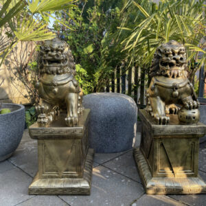 Gartenfiguren chinesische Wächterlöwen, 2 Stück, 83 cm hoch 6