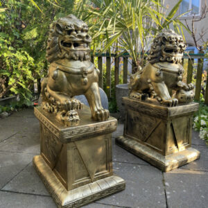 Gartenfiguren chinesische Wächterlöwen, 2 Stück, 83 cm hoch 3