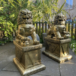 Gartenfiguren chinesische Wächterlöwen, 2 Stück, 83 cm hoch 5
