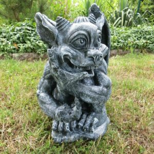 Gartenfigur Gargoyle, hockend, 33 cm hoch