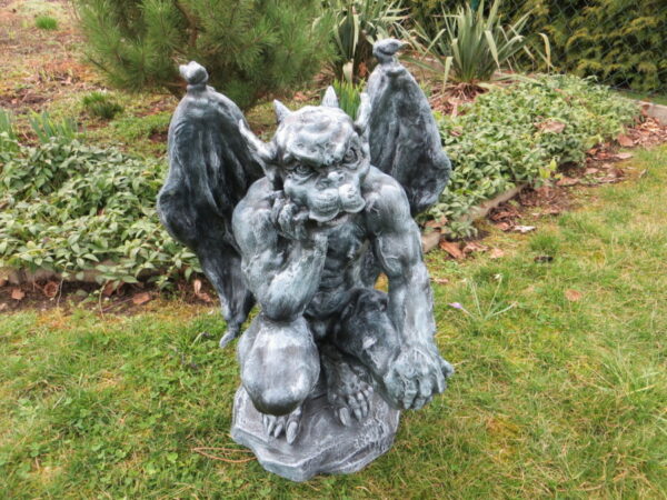 Grosse Gartendeko Figur Gargoyle, 58 cm hoch