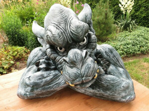 Gargoyle Dekofigur für den Garten, 35 cm hoch 4