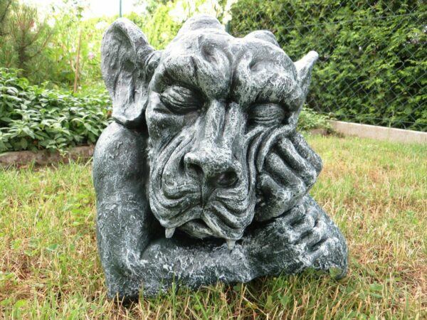 Gargoyle Kopf Deko für Garten, 40 cm hoch