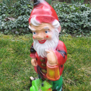Deko Gartenzwerg mit Laterne und Frosch, 40 cm hoch