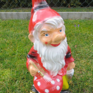 Gartenzwerg mit Fliegenpilz, Giftzwerg, 45 cm hoch 1