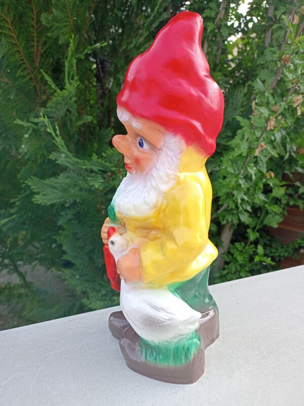 Deko-Gartenzwerg mit Gans, 35 cm hoch 2