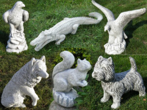 Tierfiguren aus Steinguss