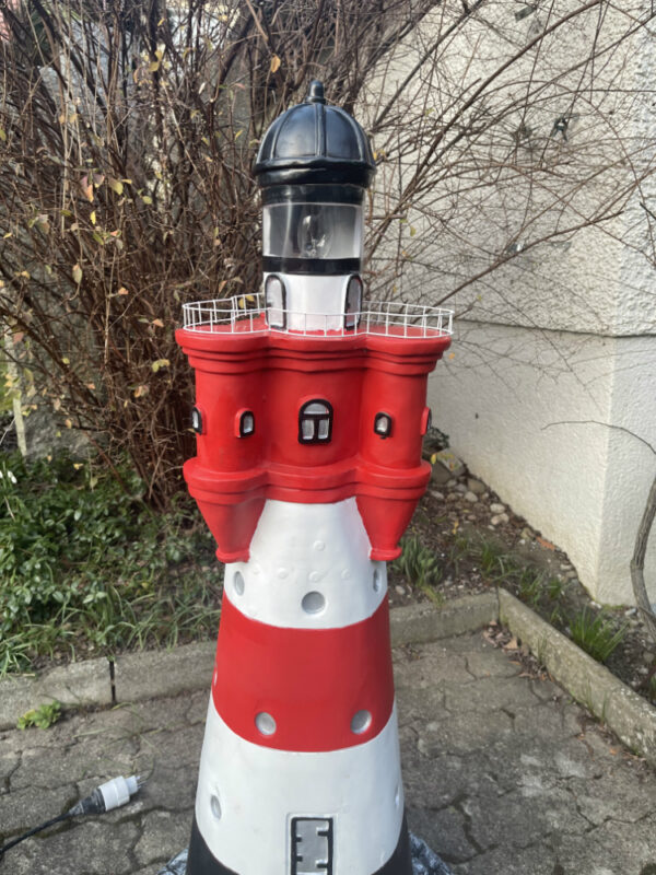 Leuchtturm Garten «Roter Sand», Rot-Weiss, KS, 140 cm hoch 5