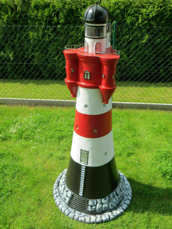 Leuchtturm XXL «Roter Sand», Kunststein, Rot-Weiss, H:183 cm 2