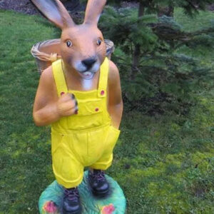 Grosser Osterhase mit leerer Chrätze zum füllen, 110 cm hoch 2